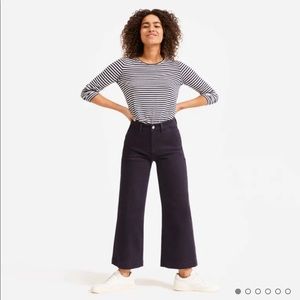 Everlane Wide Leg Crop Pant in Navy (EUC)
